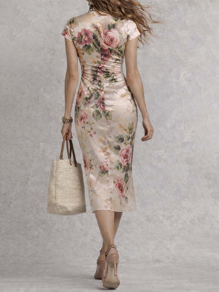 Rosanne | Robe portefeuille florale classique