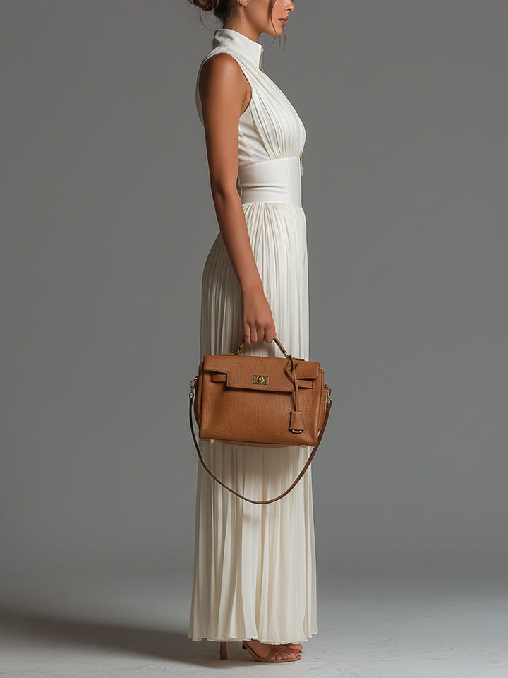 Combinaison Zsófia – Chiffon Plissé Blanc