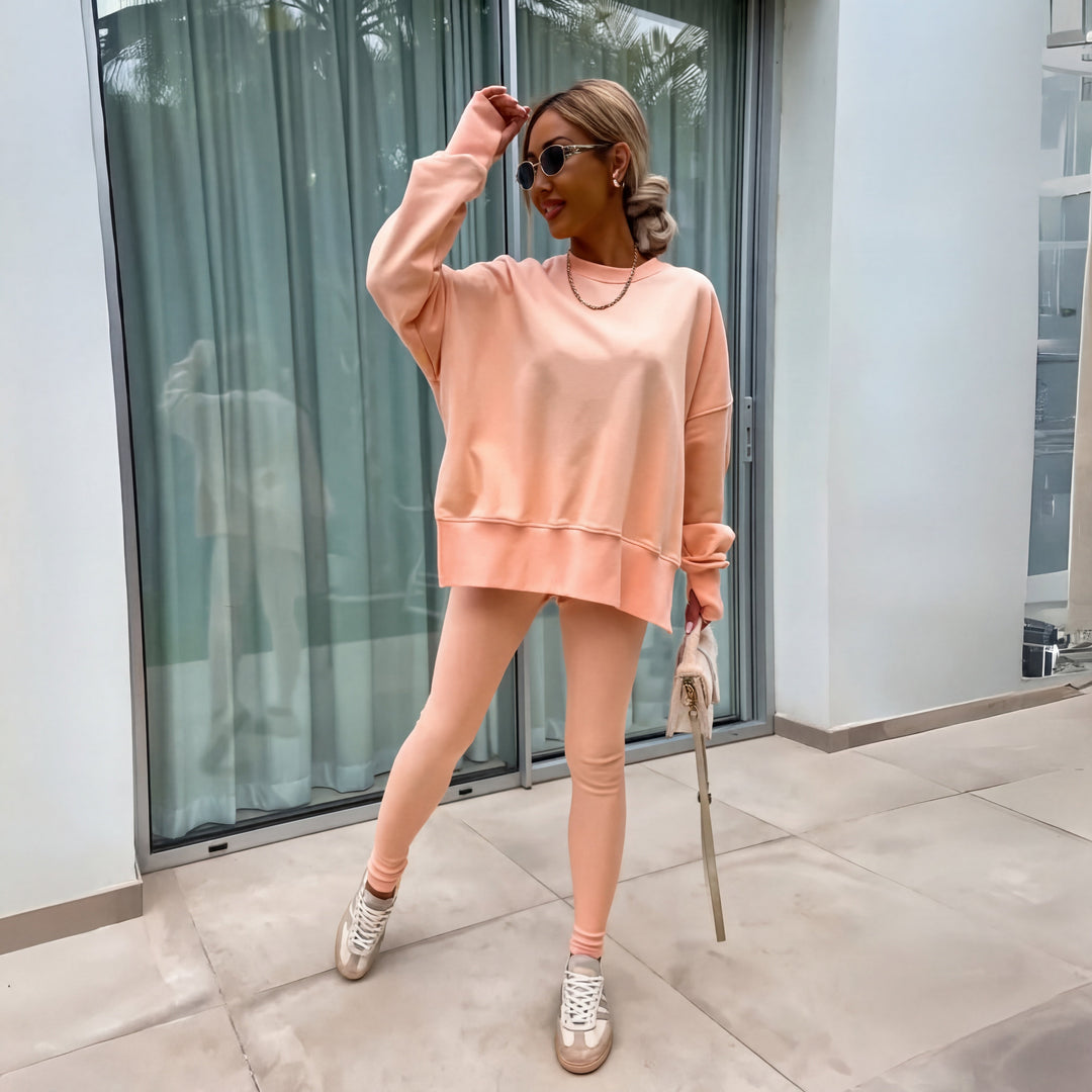 YACHI - Ensemble Sweat-shirt à Manches Longues et Pantalon Décontracté