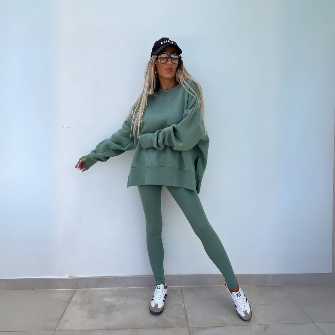 YACHI - Ensemble Sweat-shirt à Manches Longues et Pantalon Décontracté