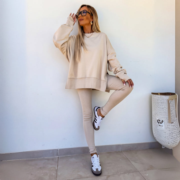 YACHI - Ensemble Sweat-shirt à Manches Longues et Pantalon Décontracté