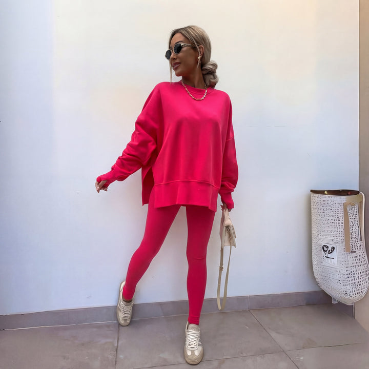 YACHI - Ensemble Sweat-shirt à Manches Longues et Pantalon Décontracté