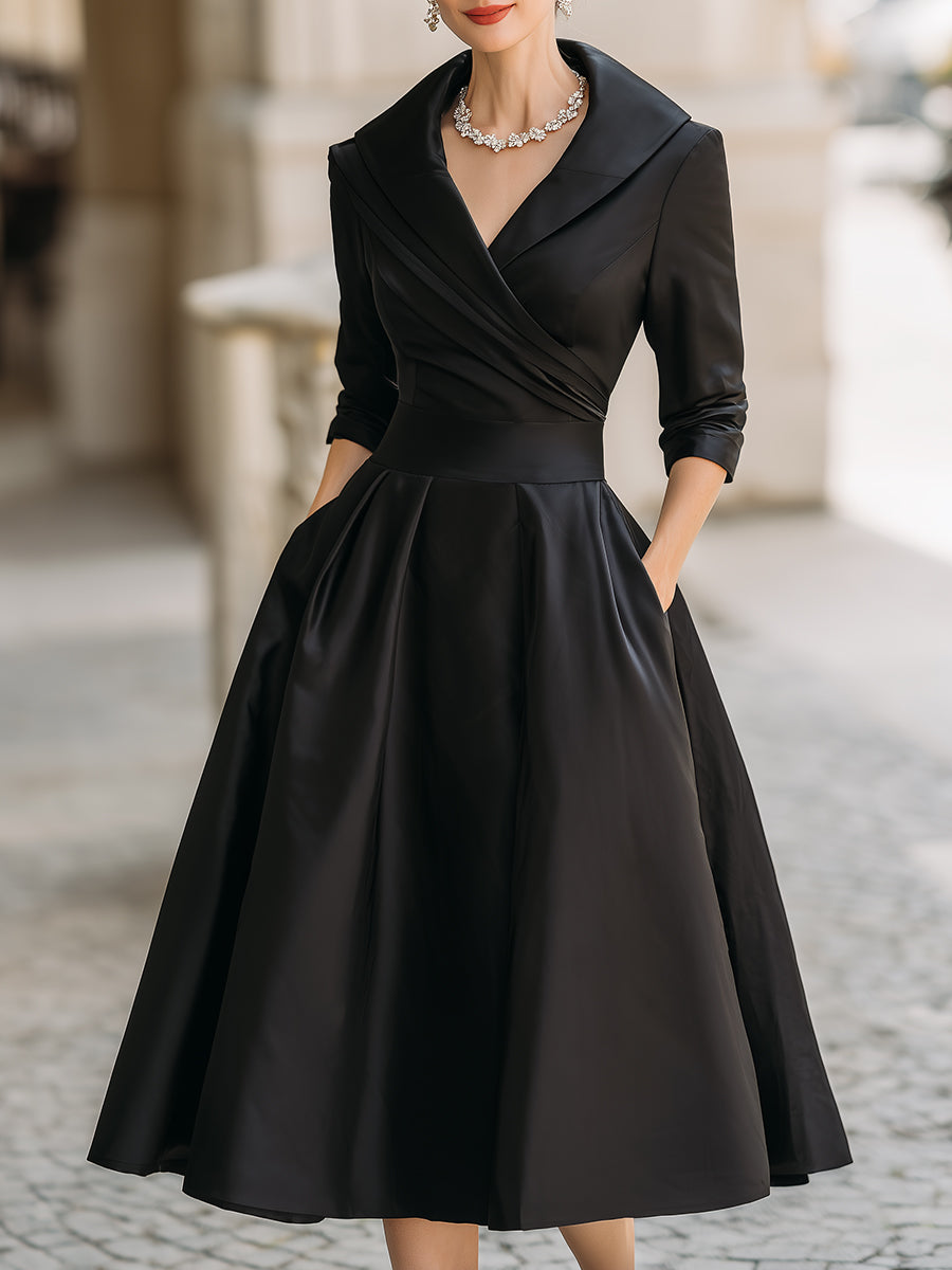 Lucas & Léa Paris - Robe midi en satin