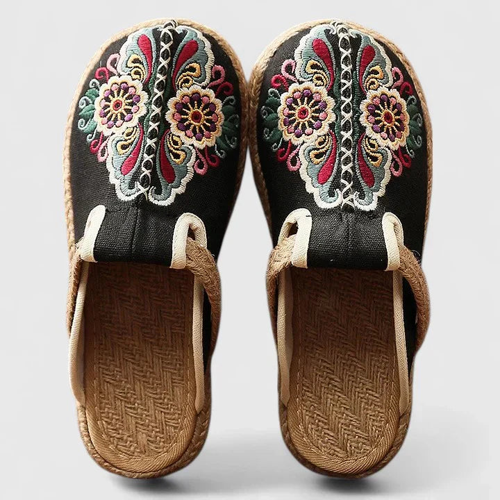 Marousse | Mules Florales Confortables Faites Main