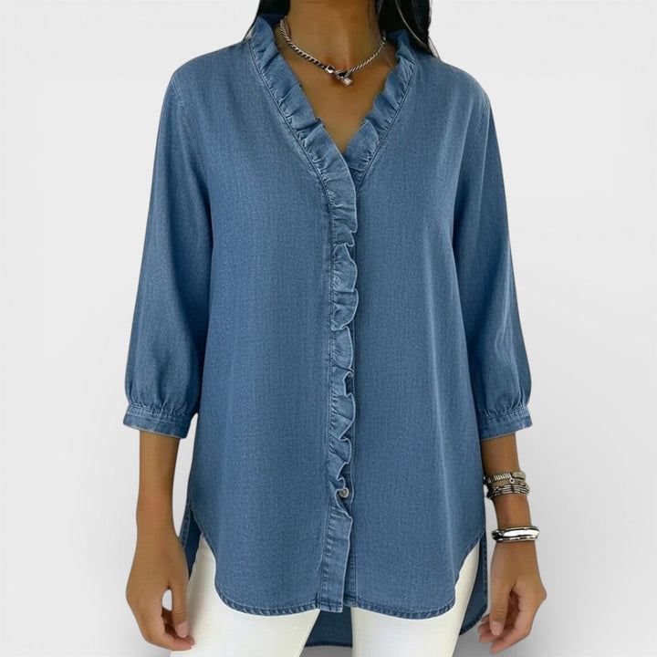Heather | Blouse Élégante à Volants