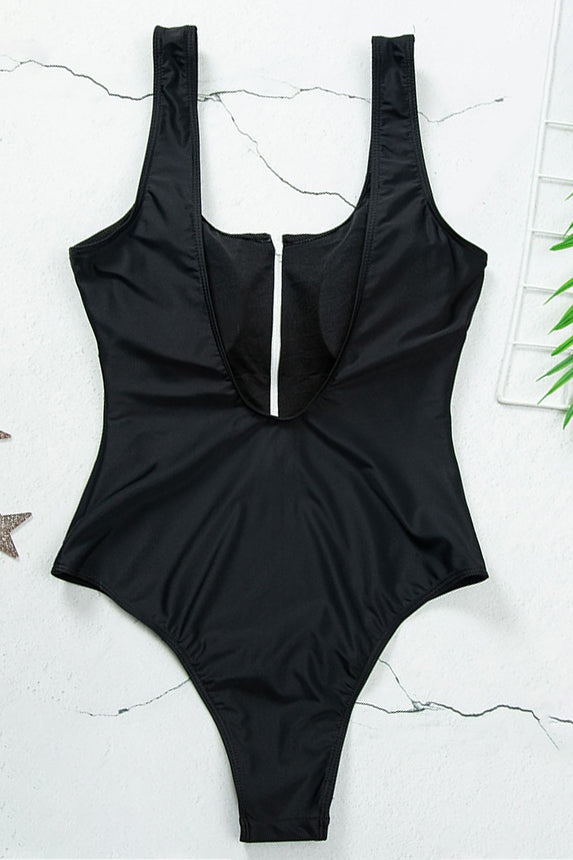 Maillot de Bain Décolleté en V avec Zip
