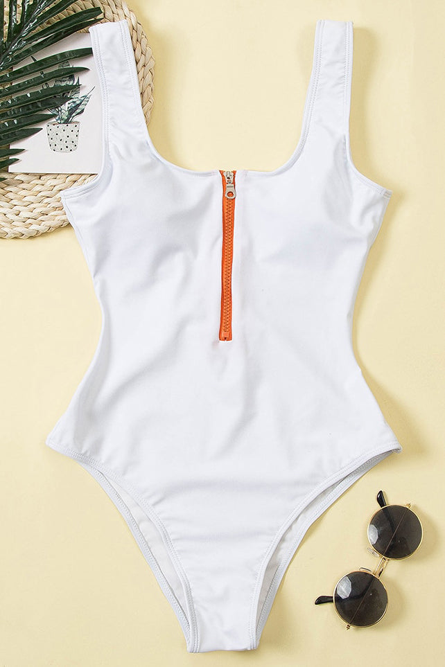 Maillot de Bain Décolleté en V avec Zip