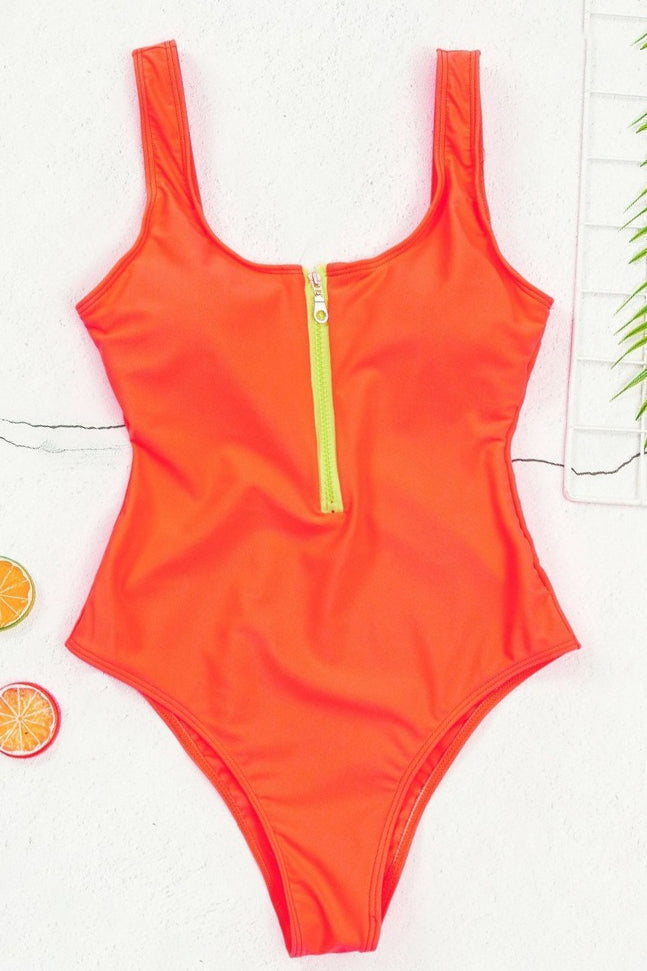 Maillot de Bain Décolleté en V avec Zip
