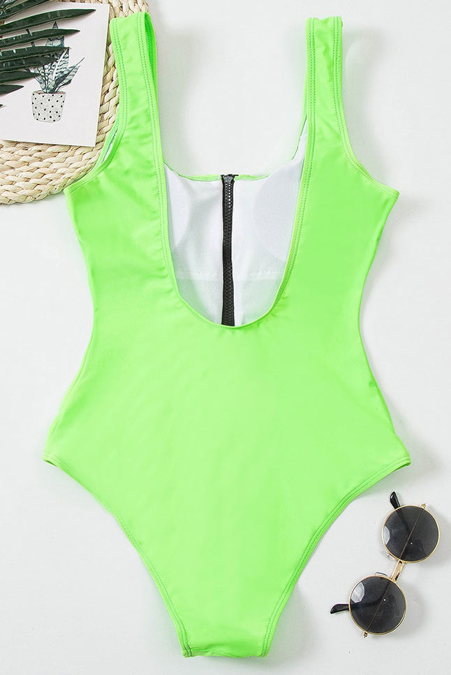 Maillot de Bain Décolleté en V avec Zip