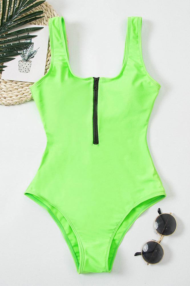 Maillot de Bain Décolleté en V avec Zip