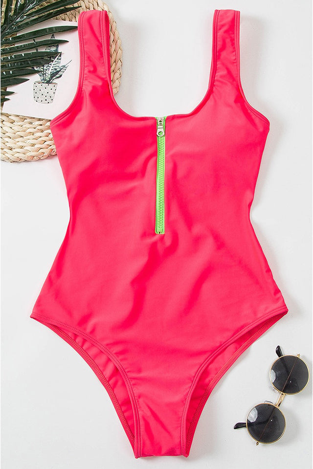 Maillot de Bain Décolleté en V avec Zip