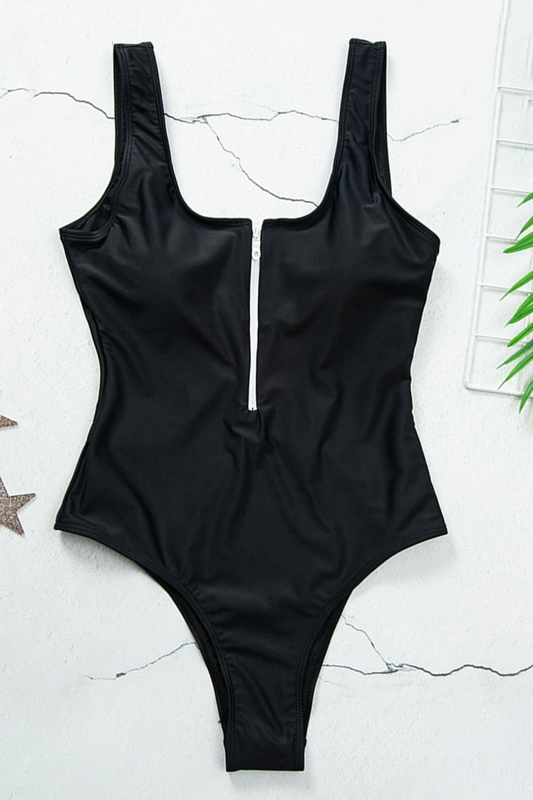 Maillot de Bain Décolleté en V avec Zip
