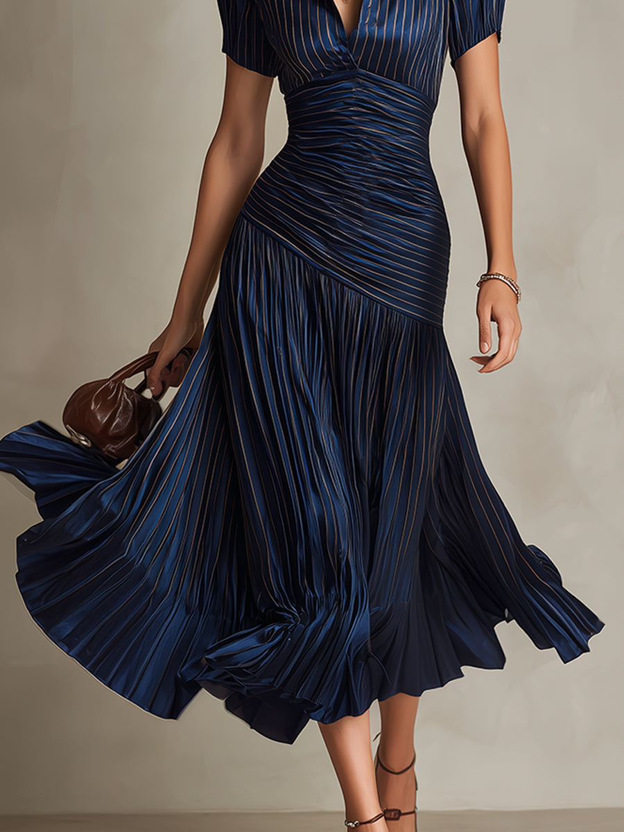 Frances ∙ Robe Midi Rayée Rétro