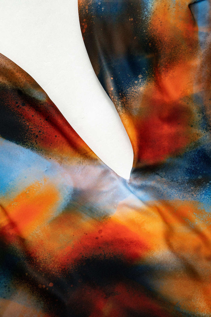 Siena | Ensemble de maillot de bain croisé et paréo aquarelle