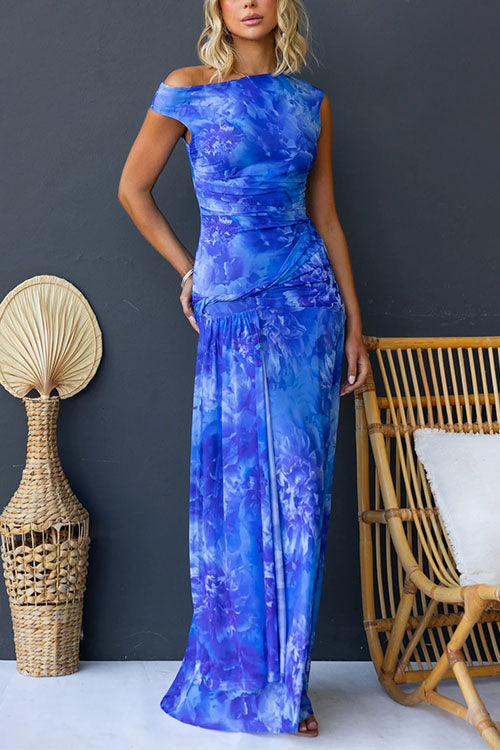 Diana | Robe Maxi Imprimée Élégante