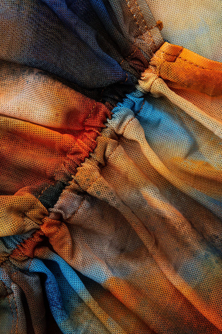 Siena | Ensemble de maillot de bain croisé et paréo aquarelle