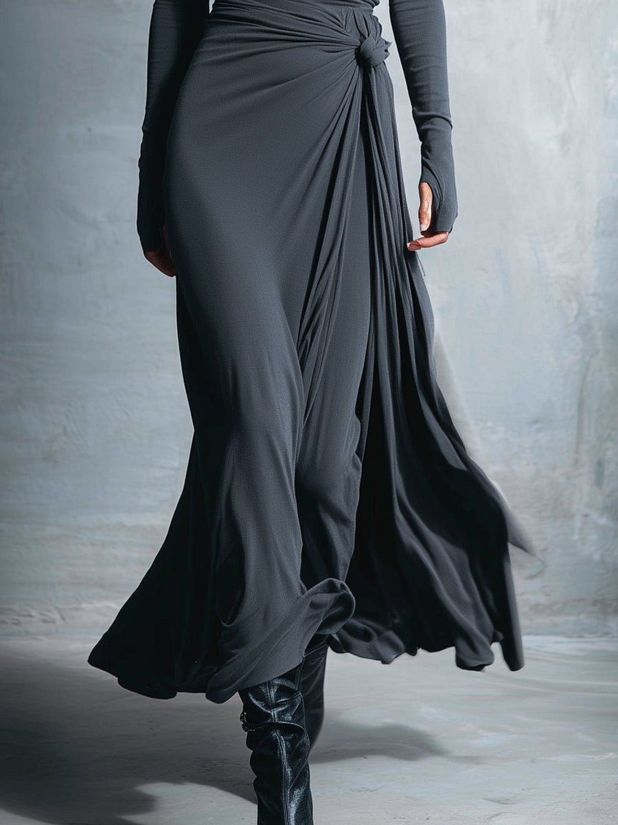 Mildred · Robe maxi avec nœud sur le côté