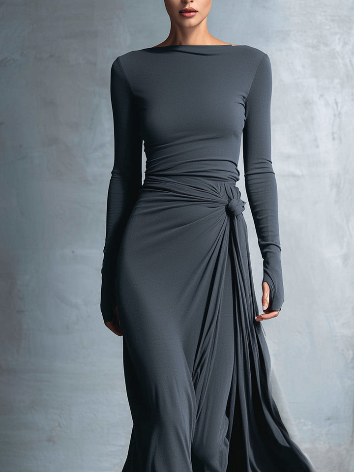 Mildred · Robe maxi avec nœud sur le côté