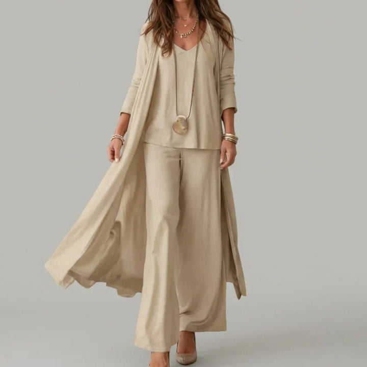 Raquel | Ensemble doux en trois pièces avec tunique et pantalon large