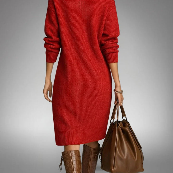 Constance™ | Robe en tricot douce avec boutons