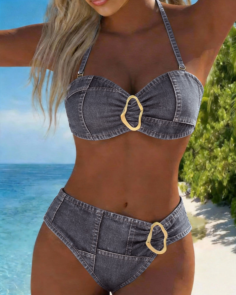 Patricia | Bikini deux pièces avec bretelles en métal