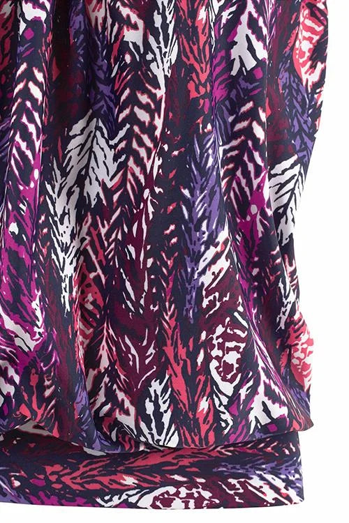 penacho | Ensemble de tankini avec imprimé de plumes qui couvre le ventre
