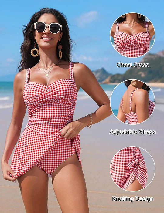 Robe de Bain Vichy Ventre Plat