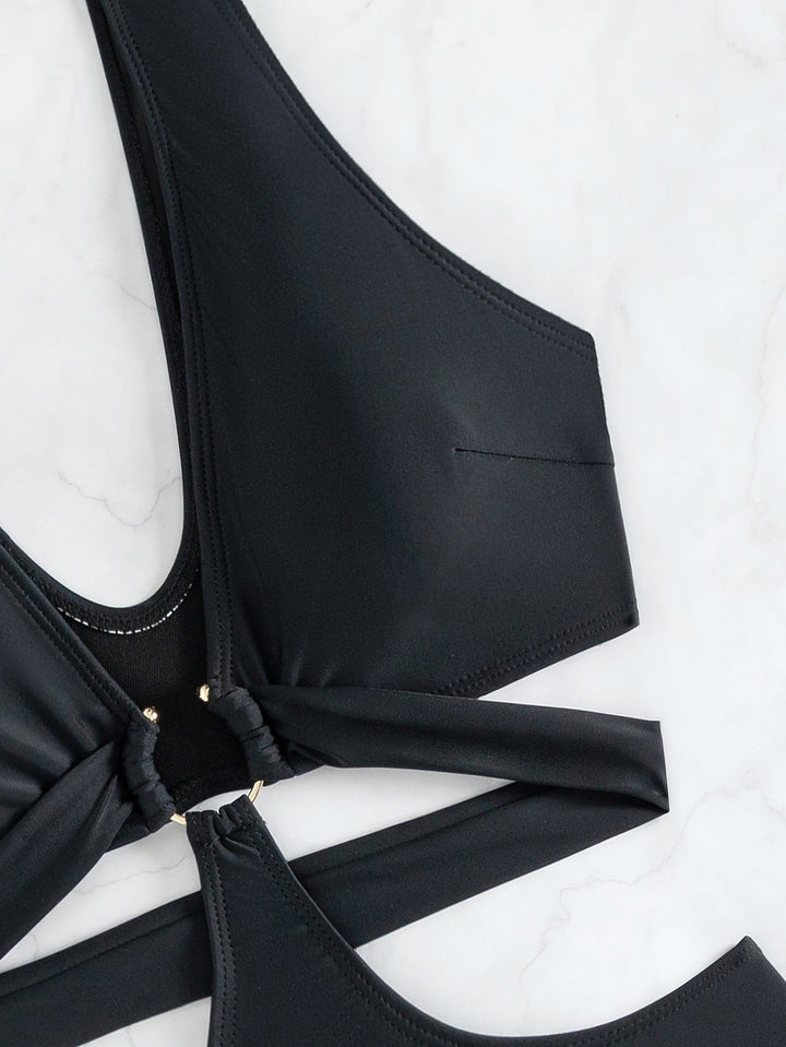 Maillot de Bain Scollo en V avec Découpe