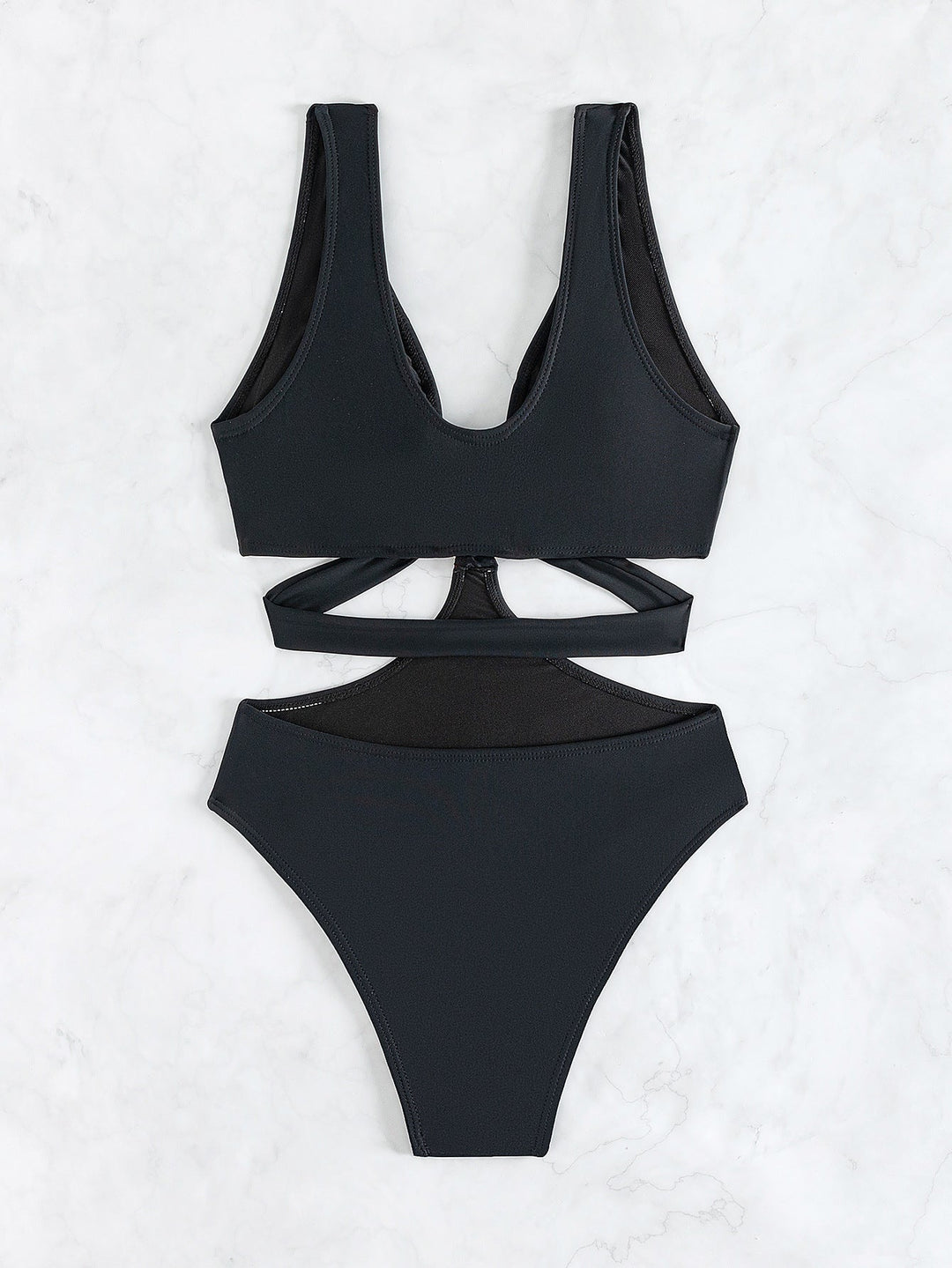 Maillot de Bain Scollo en V avec Découpe