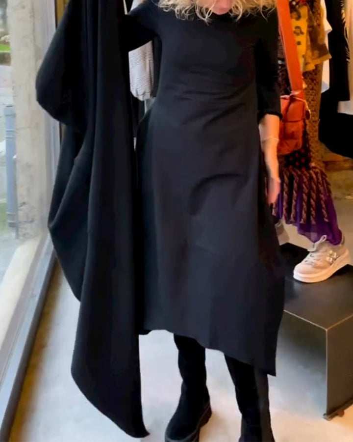 Lucas & Léa Paris - Robe midi noire à poches
