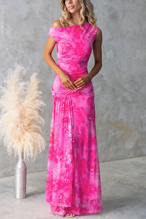 Diana | Robe Maxi Imprimée Élégante