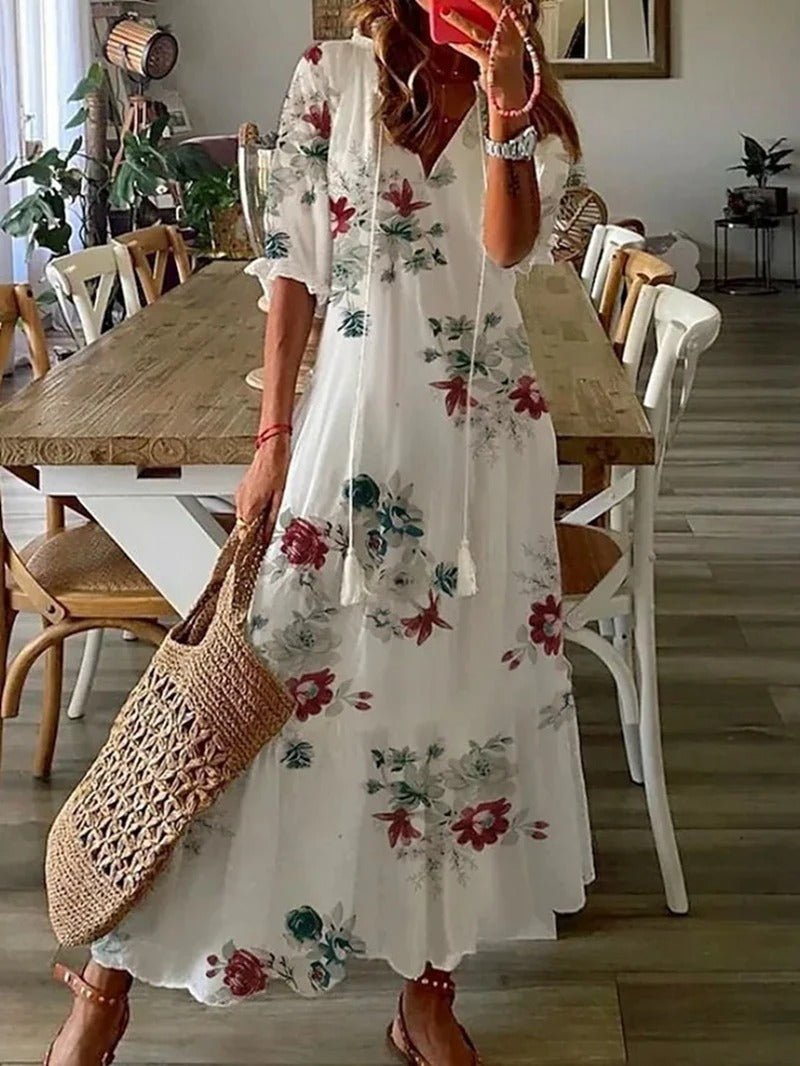 Lana | Robe Maxi Boho Flatteuse