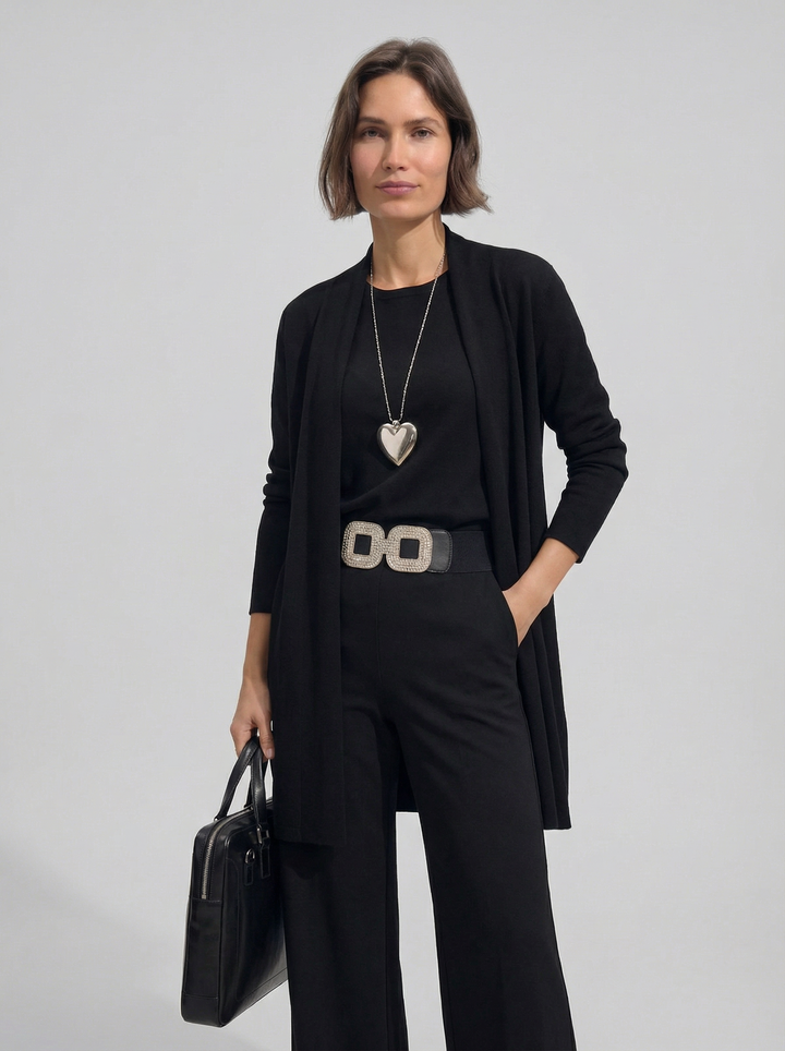 Ensemble Elena – Cardigan Long, Top et Pantalon