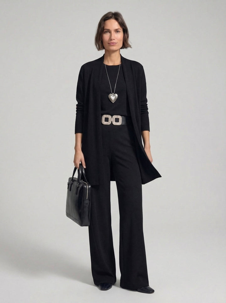 Ensemble Elena – Cardigan Long, Top et Pantalon