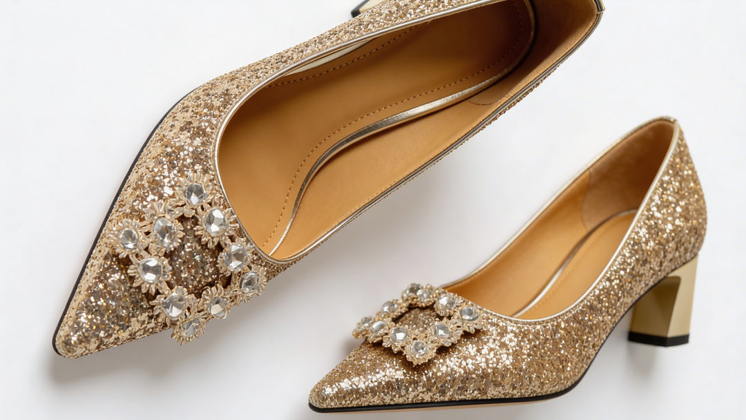 Magdalena | Chaussures à talons orthopédiques avec brocart