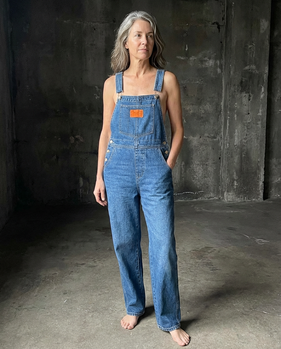 Harper | Salopette en Jean à Jambes Droites