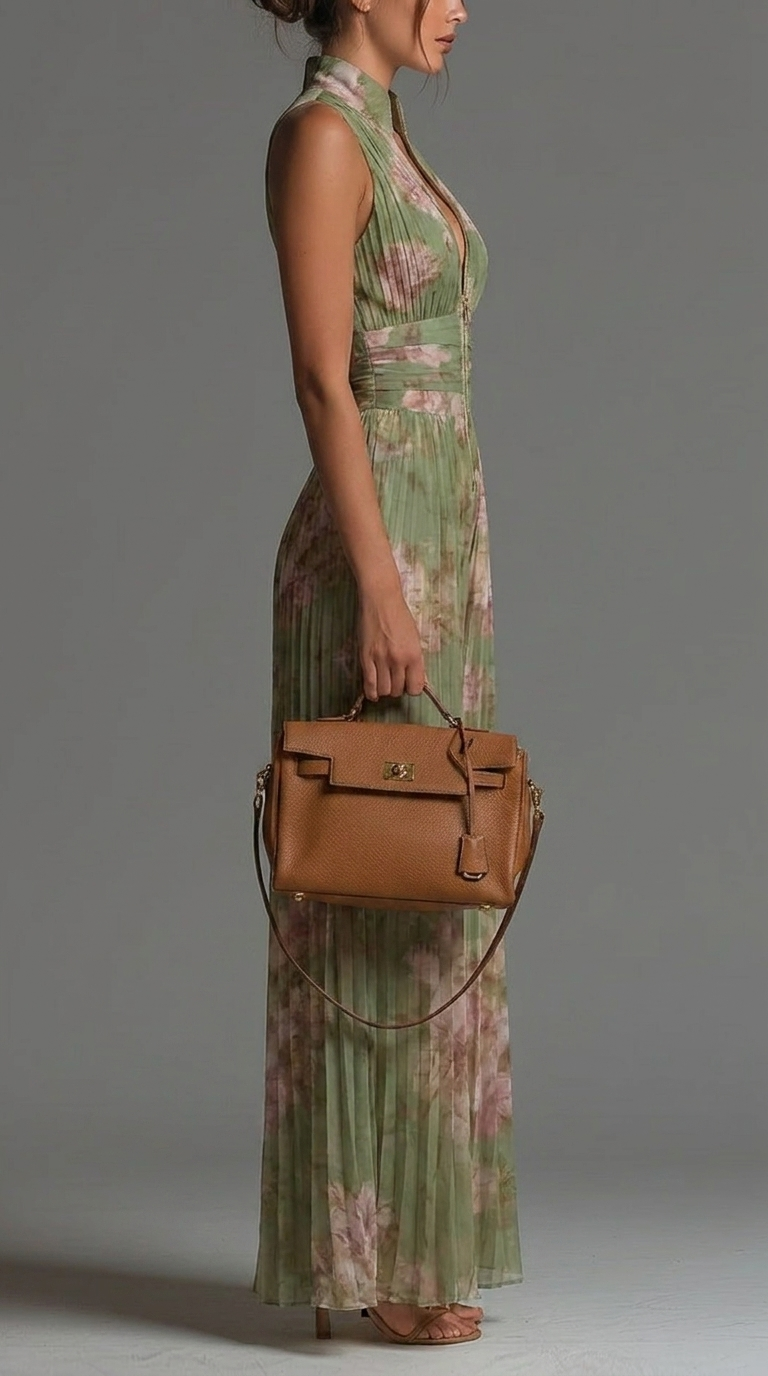 Jumpsuit Zsófia - Chiffon plissé floral