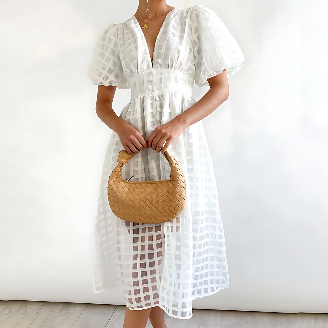 Julia - Robe Midi Élégante d'Été
