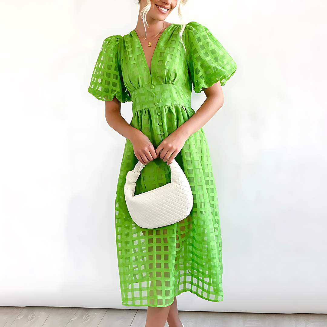 Julia - Robe Midi Élégante d'Été