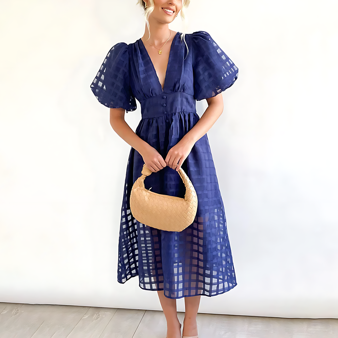 Julia - Robe Midi Élégante d'Été
