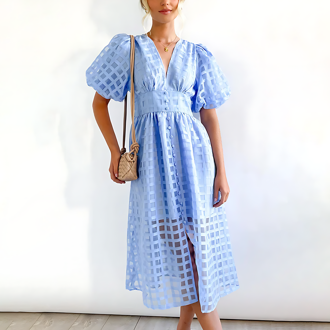 Julia - Robe Midi Élégante d'Été