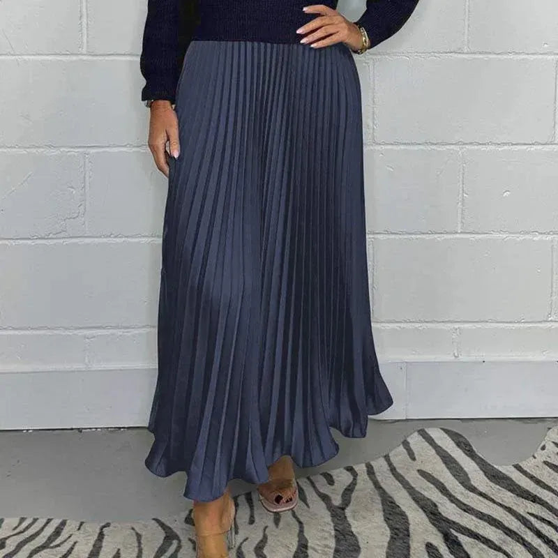 Claudia - Robe maxi avec pull et jupe plissée