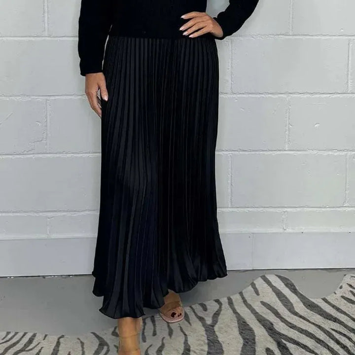 Claudia - Robe maxi avec pull et jupe plissée