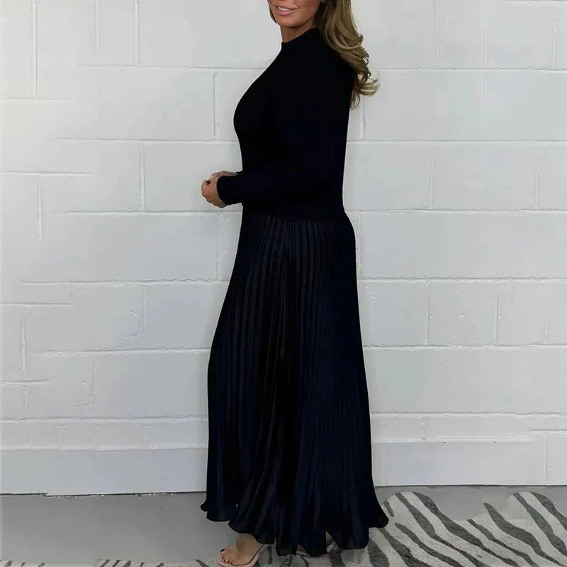 Claudia - Robe maxi avec pull et jupe plissée