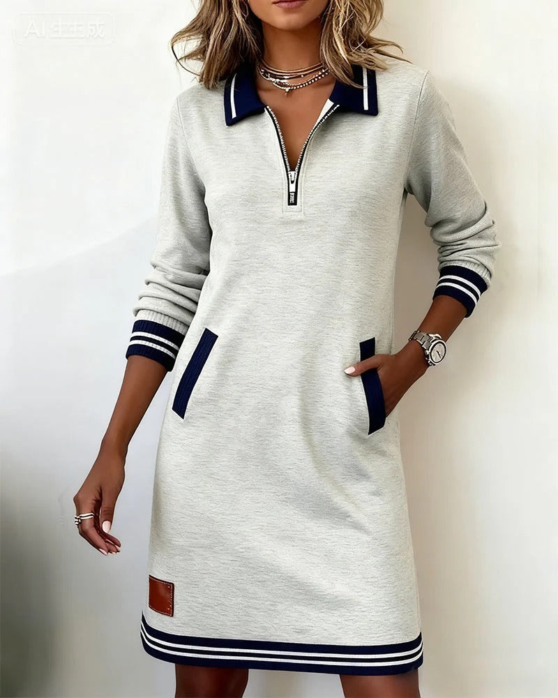 lucas & Léa Paris|Robe Chic À Manches Longues En Coton