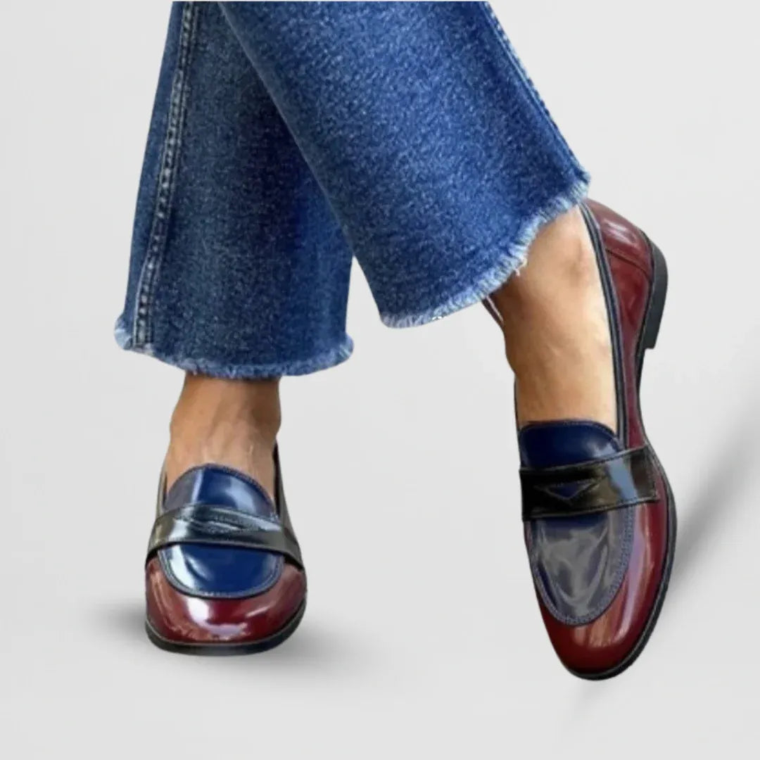 Amalia - Mocassins élégants avec design bicolore