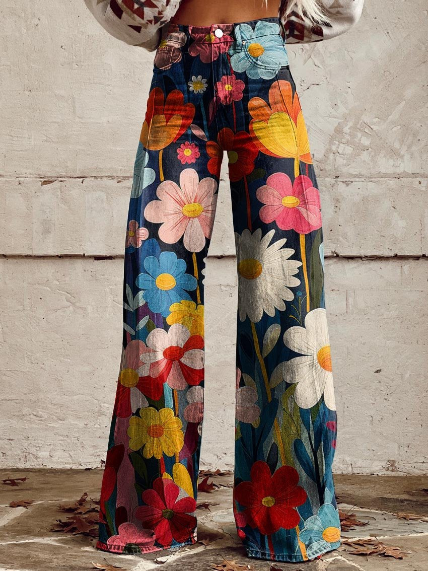 Léna - Pantalon Floral Large
