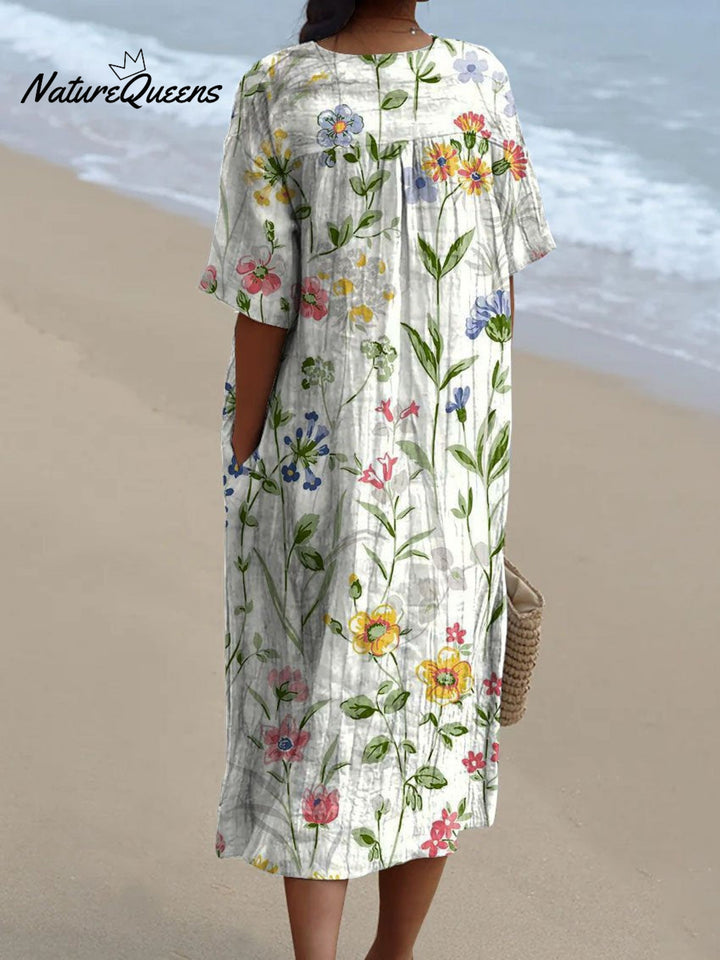Robe imprimée brise d'été