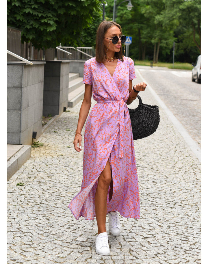 Judy | Robe Florale Élégante à Col V