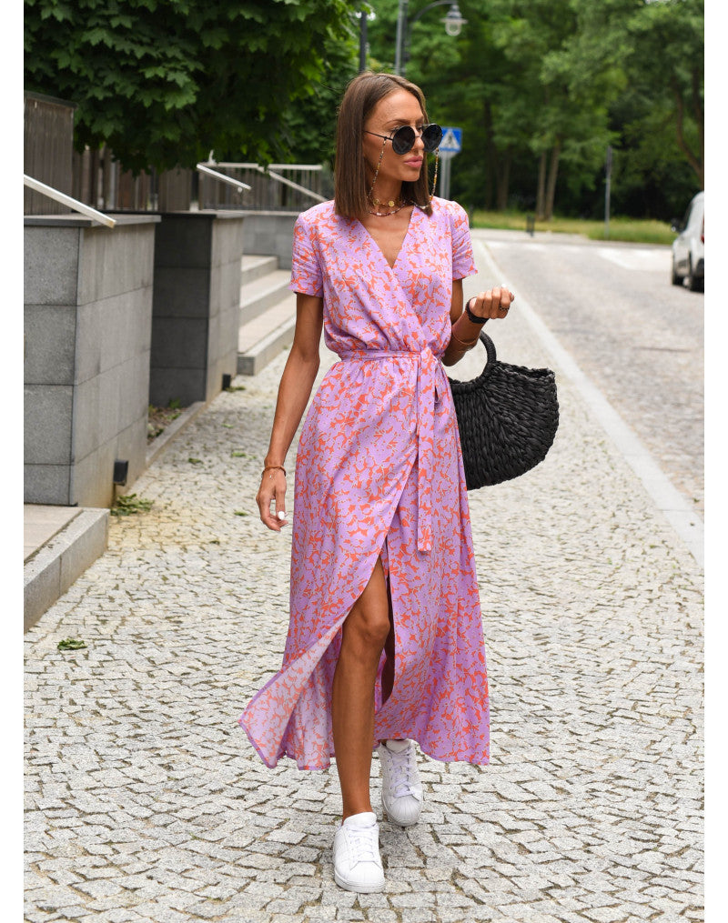 Talia™ | Robe florale élégante à décolleté en V